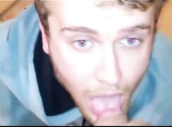 Blue eye gets Daddy milk