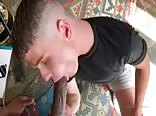 Blue eyed angel deep throats 9 incher !