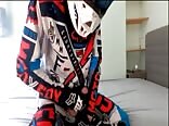 BMX'r cums on his helmet boys porn
