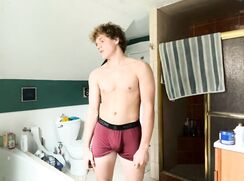 Bodybuilder showing off muscles