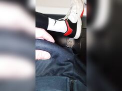Boy Cock Release In Trackies & Jordans