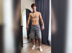 Boy getting ready