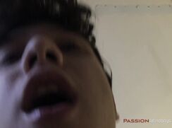 Boy moans loud from pleasure - boy spits and slaps from soccer teen - gay porn