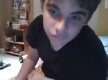 Boy porn wanks through his boxers