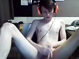 Boy porn wanks while talking to his friend