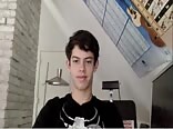 Boy porn with hairy bush jerks and cums