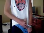 Boy wank and cum