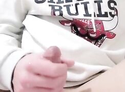 Boy Wanks With Hoodie Moans And Cums