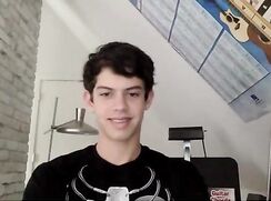 Boy with hairy bush jerks and cums cam porn tube