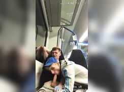 Boys bareback in the train guys porn