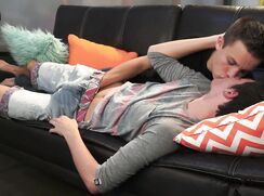 Boys Kissing On The Couch Gay Porn