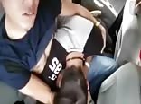 Boys playing in car