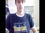 Boys porn is convinced by girl to jerk off on cam with her