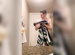 Brayden toweling off gay boys porn