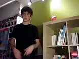 Cam boy stripping and jerking