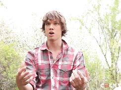 Canadian Justin Lebeau Masturbates in A Woods And Cums On His Belly  - Gay Twink Porn