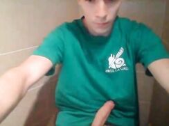 catching his cum in his hand