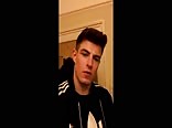 Cell phone wanking in Adidas boys porn