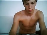 Chris's casual wank and splattered abs boys porn