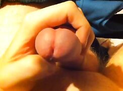 Close up twink ginger cock