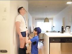 Coach and boy