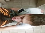 College Boy Sucks Dick in Lockerroom