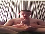 College boy watching porn and jacking his big cock