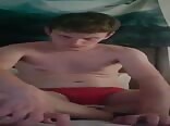 College boys porn in briefs pretends to give BJs