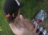 Corey out in the gras