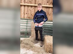 cowboy pumping his milk