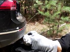 Creepy Masked Guy Fucks Travler Stuck