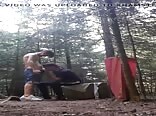 Cruising twink fucks older guy outdoor