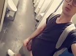 Cum in public toilet