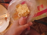 cum on bread eat sperm