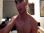 cumming all over his bedroom floor