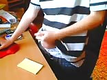 Cumming in sticky notepad