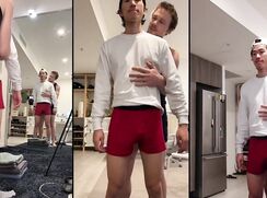 Cums Between his Legs