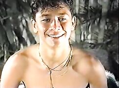 Curly haired Latino boy