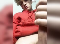 Curly twink cock solo
