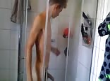 Cute 19yo soccer boy shower in bathroom. Classics boy porn