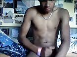 Cute black twink porn pumps out a nice creamy load of cum