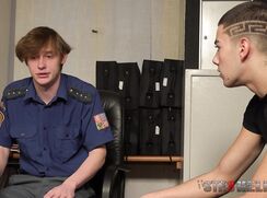 Cute boy caught by security have to pay gay porn