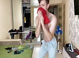 Cute boy porn shows off and cum