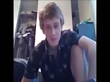 Cute boy porn wanking by the window