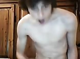 Cute boy wanking