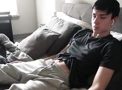 Cute Boys Cock Throb As He Cums
