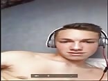 Cute Boys Porn Masturbates With Headphones On