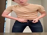 Cute boys porn takes out his big thick cock (no cum)