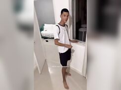 Cute Brazilian boy shows off his long sexy dick