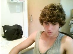 cute curly teen jerks